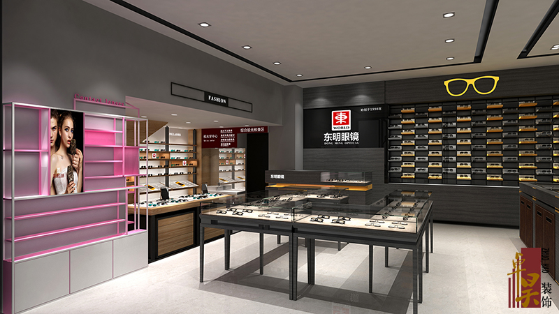 眼鏡店裝修設(shè)計(jì)效果正面圖